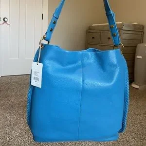NWT Hobo handbag Moondance in Dusty Blue 100 genuine leather